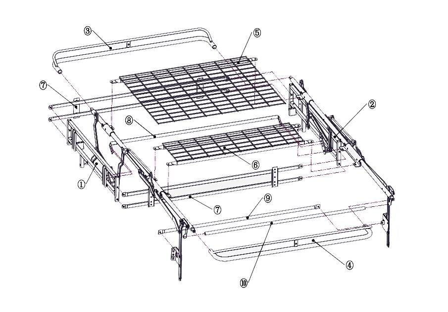 How to put partly assembled revolving sofa bed mechanism together